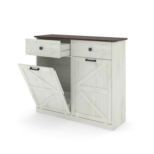 20 Gallon Tilt Out Trash Can Cabinet with Drawer R252402