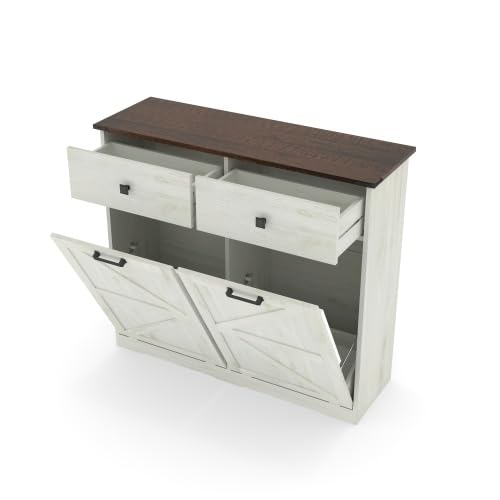 20 Gallon Tilt Out Trash Can Cabinet with Drawer R252402
