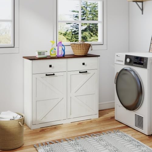 20 Gallon Tilt Out Trash Can Cabinet with Drawer R252402