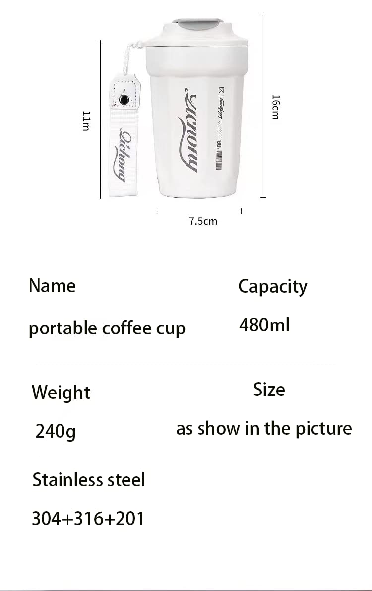 16 oz Stainless Steel Vacuum Insulated Tumbler with Lid C491575