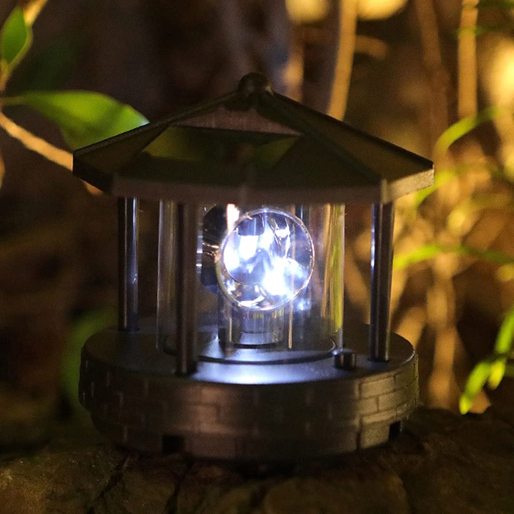 2 Pieces Solar Powered Lighthouse Shape Light T375990