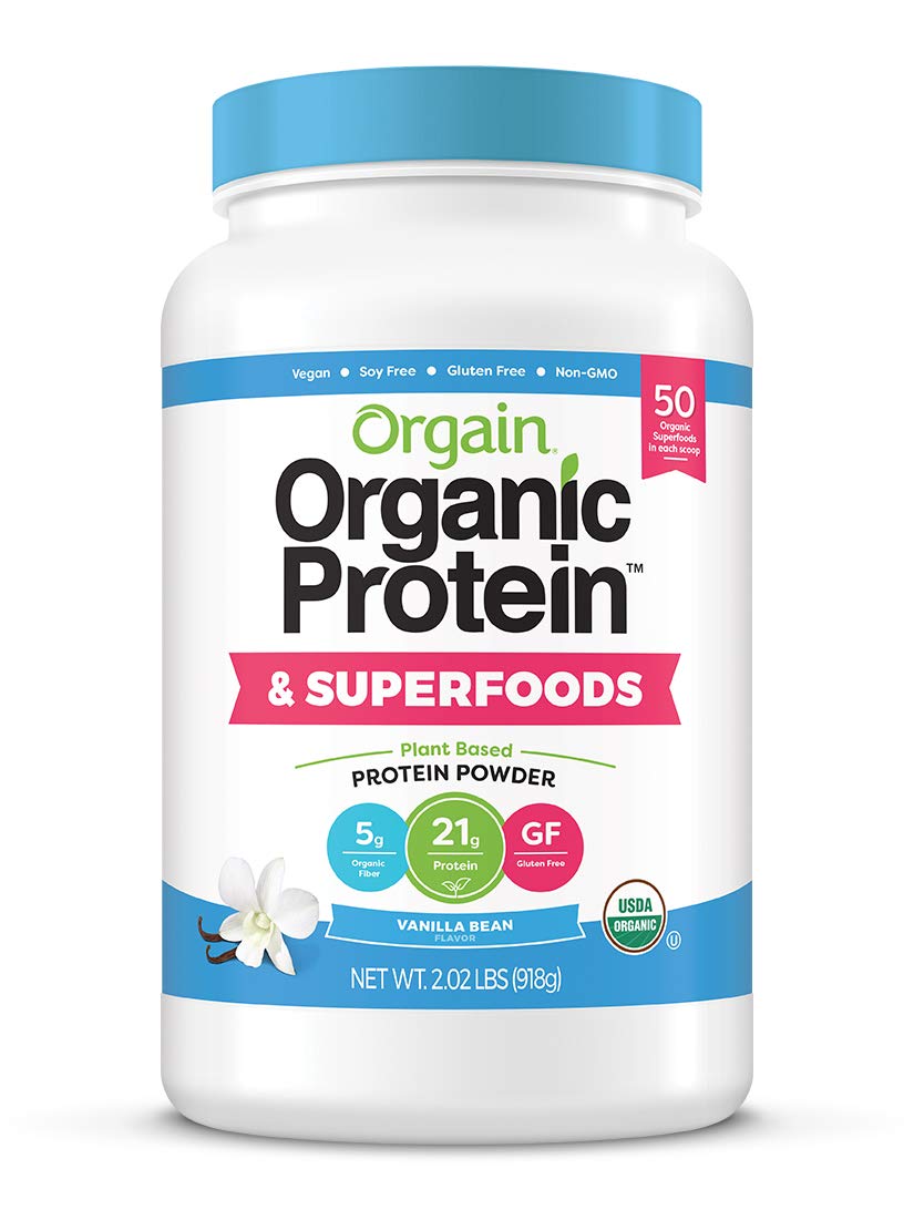 Organic Vegan Protein Powder + Greens, Creamy Chocolate Fudge, Vanilla Bean V932588