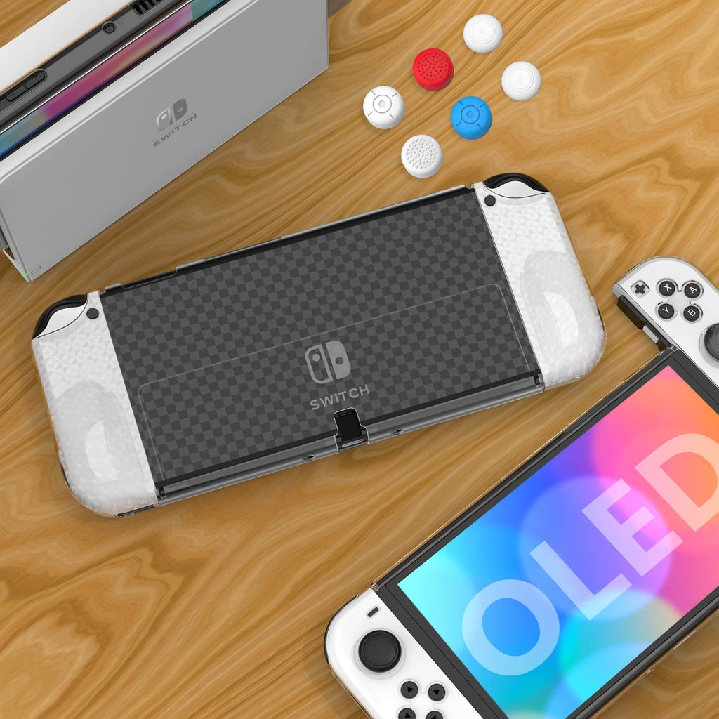 Switch OLED Dockable Hard PC Case with Thumb Stick Caps M864083