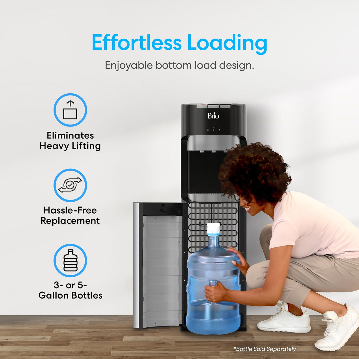 Bottom Loading Water Cooler Dispenser for 5 Gallon Bottles N58180
