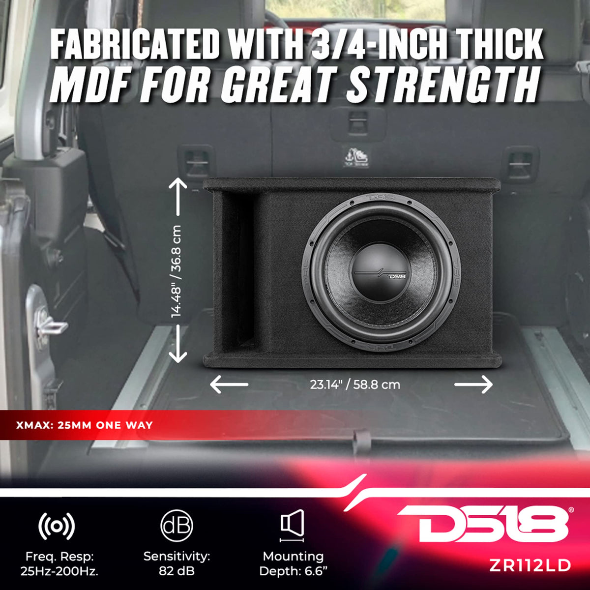 12" Single Subwoofer Loaded Enclosure Ported Box N807196