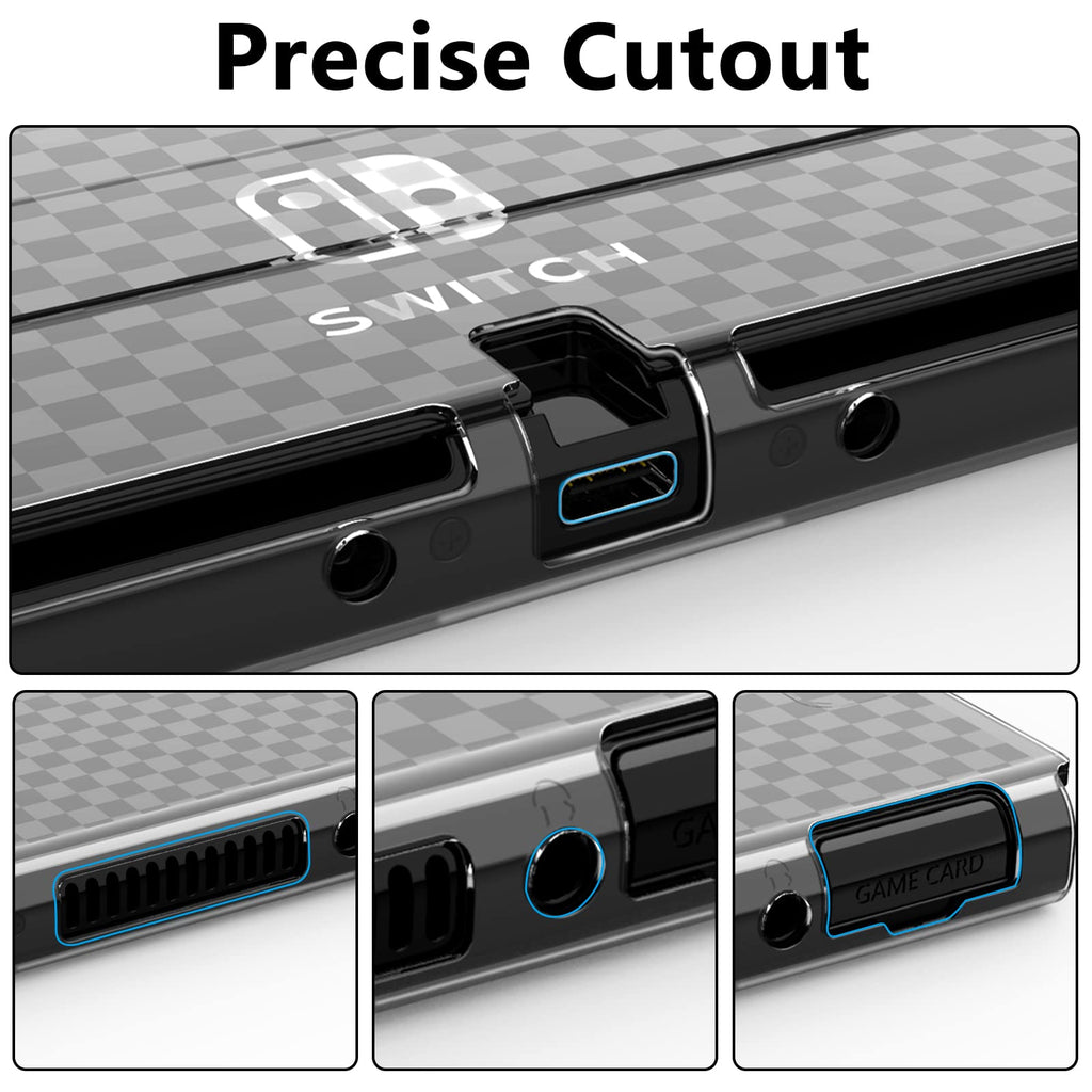 Switch OLED Dockable Hard PC Case with Thumb Stick Caps M864083