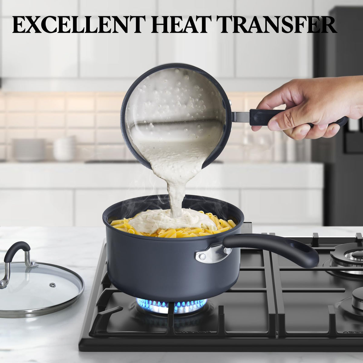 12 Piece Black Nonstick Hard Anodized Cookware Set U2220