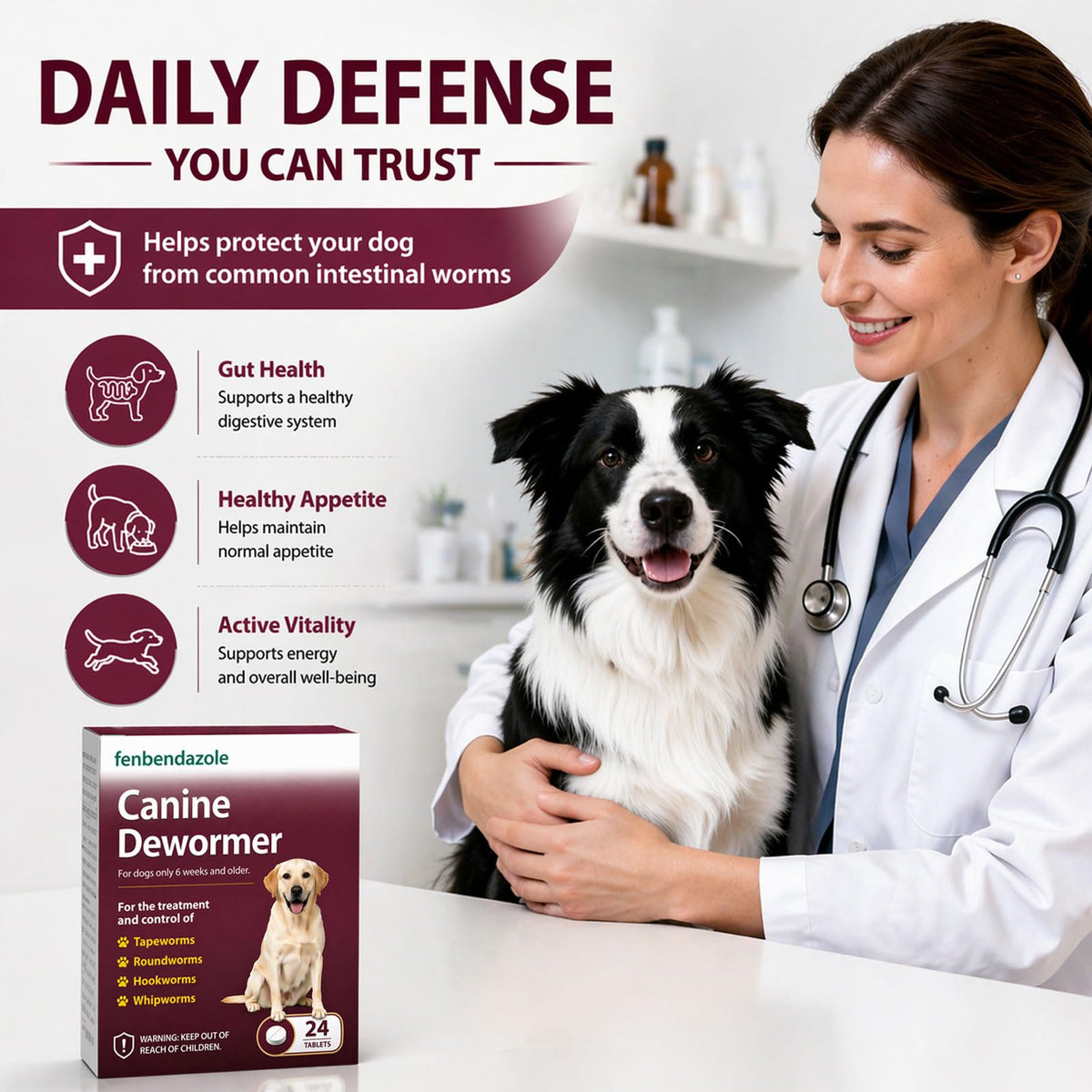 Dogs & Puppies Oral Dewormer 24 Count X39611