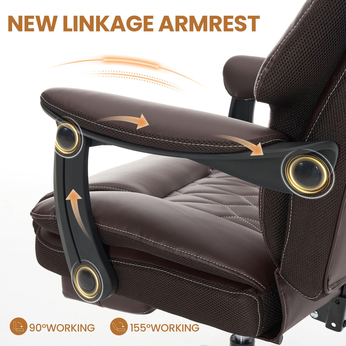 500lbs Big and Tall Office Chair with Footrest A31794