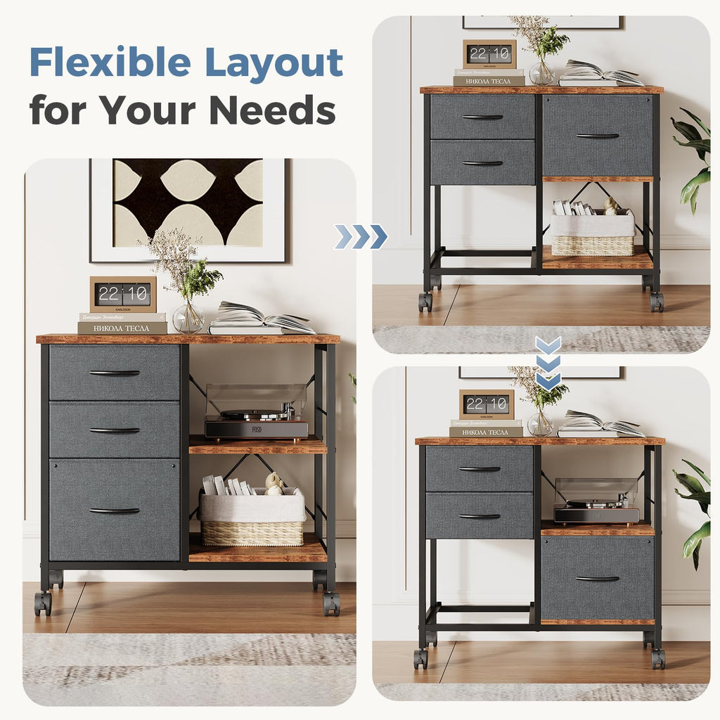 3 Drawer Mobile File Cabinet A200