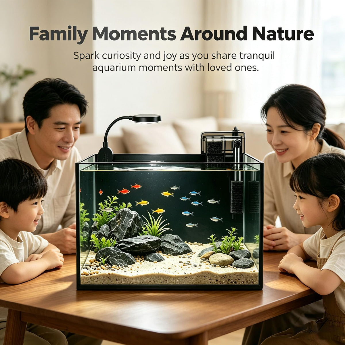 2.8 Gallon Aquarium Starter Kit with LED and Filter Pump V16300