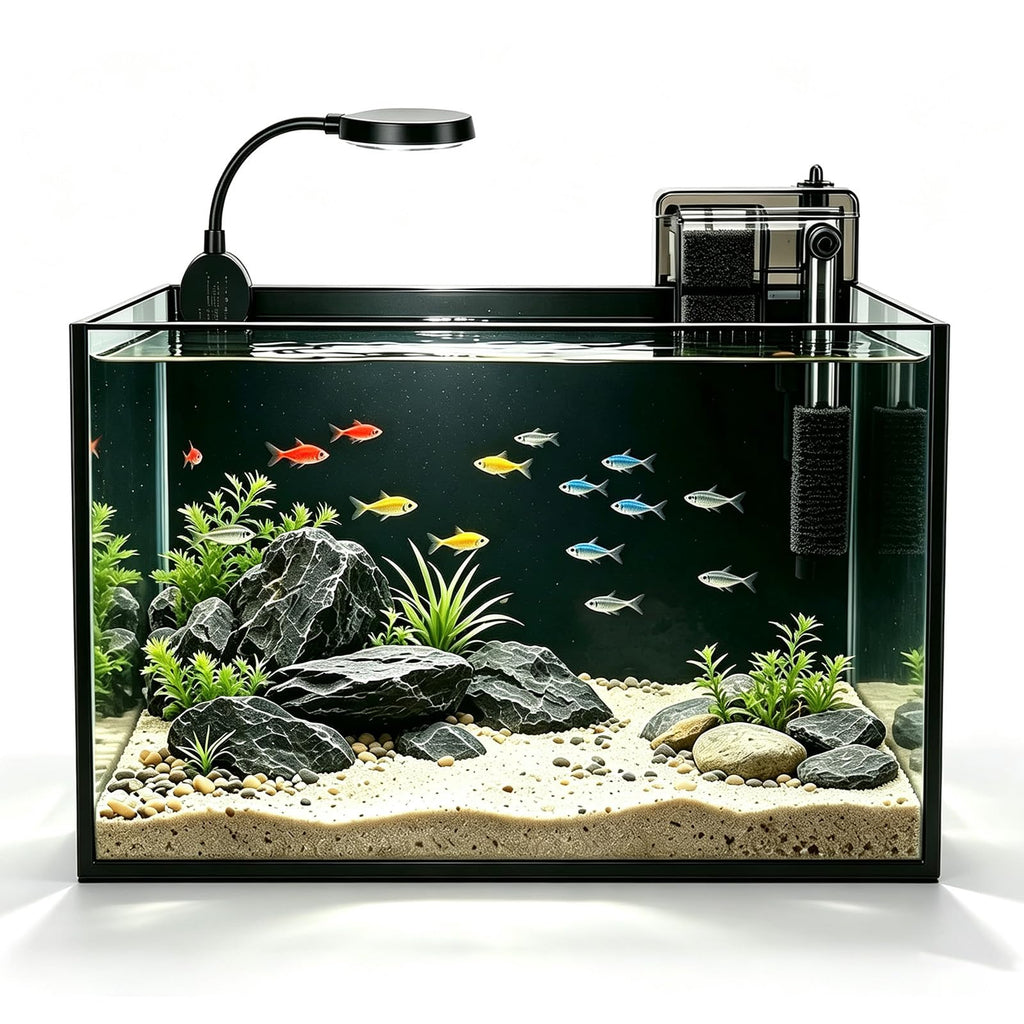 2.8 Gallon Aquarium Starter Kit with LED and Filter Pump V16300