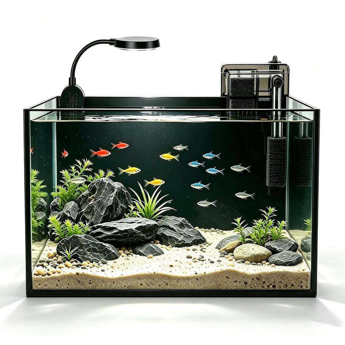 2.8 Gallon Aquarium Starter Kit with LED and Filter Pump V16300