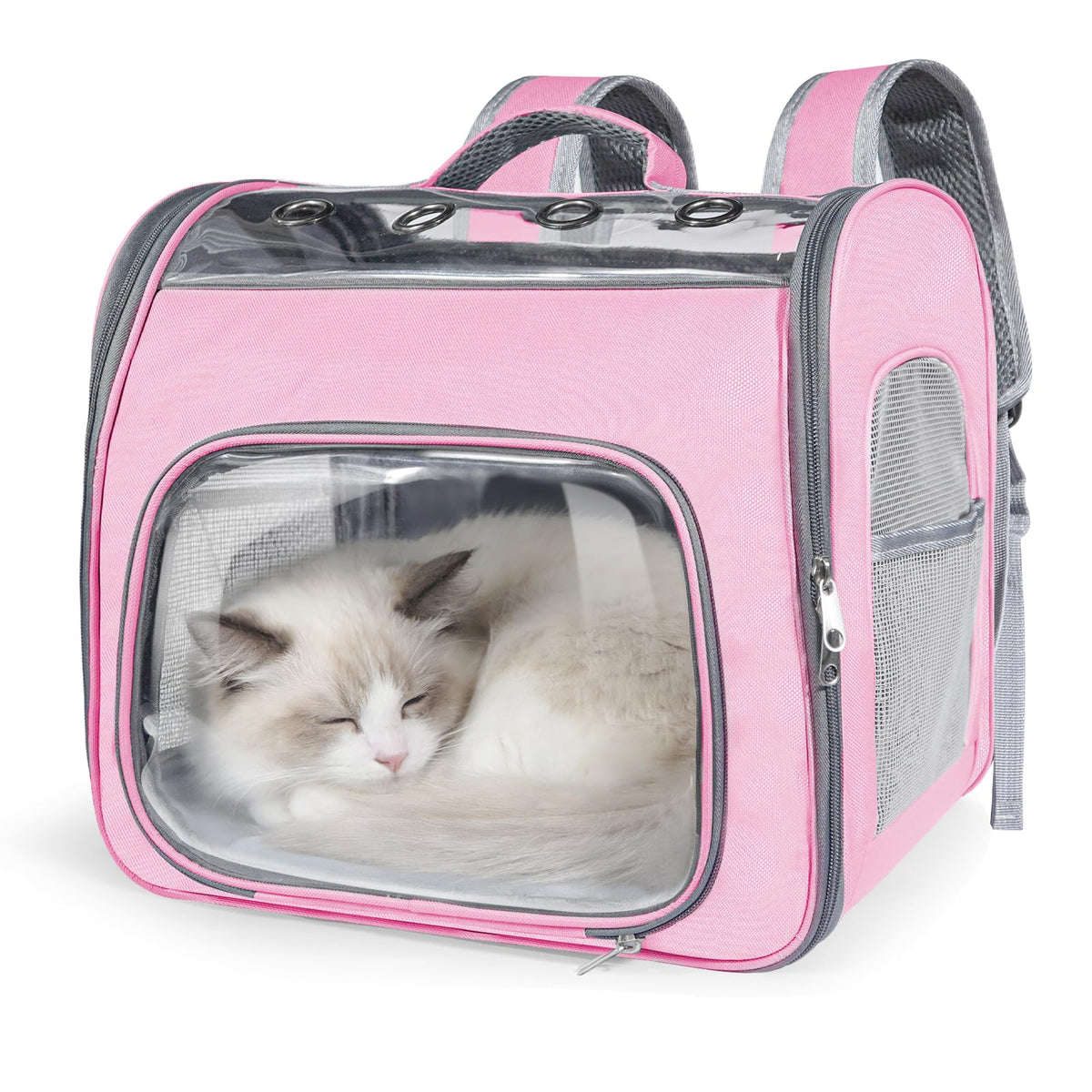 Airline Approved Cat Soft-Sided Carrier Backpack Up to 12 lbs Pink D11205