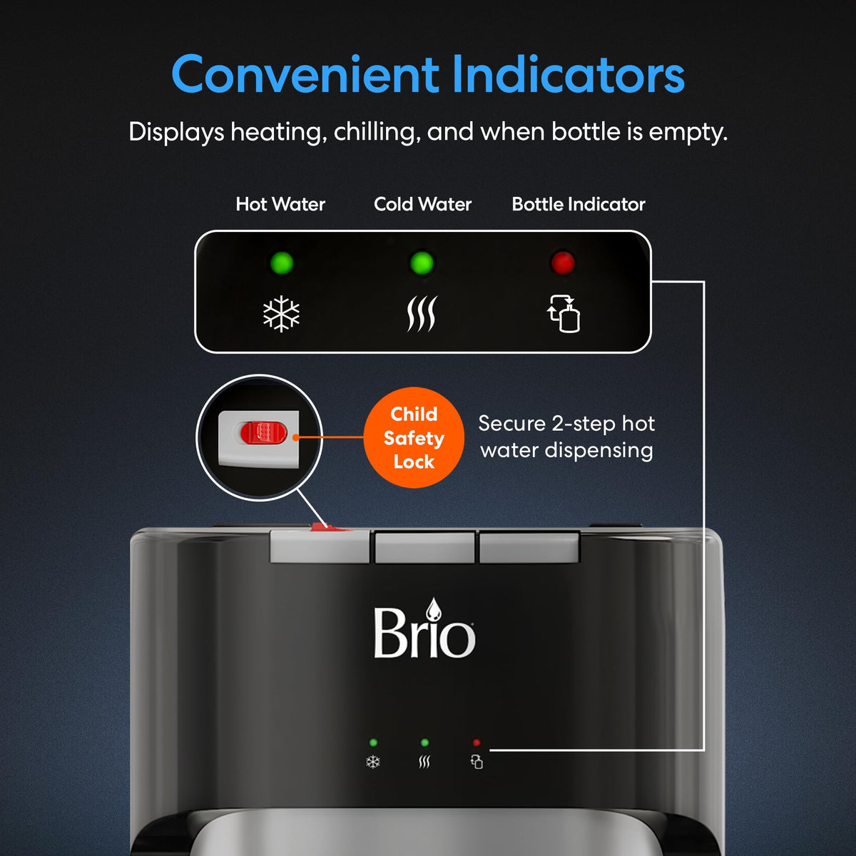 Bottom Loading Water Cooler Dispenser for 5 Gallon Bottles N58180