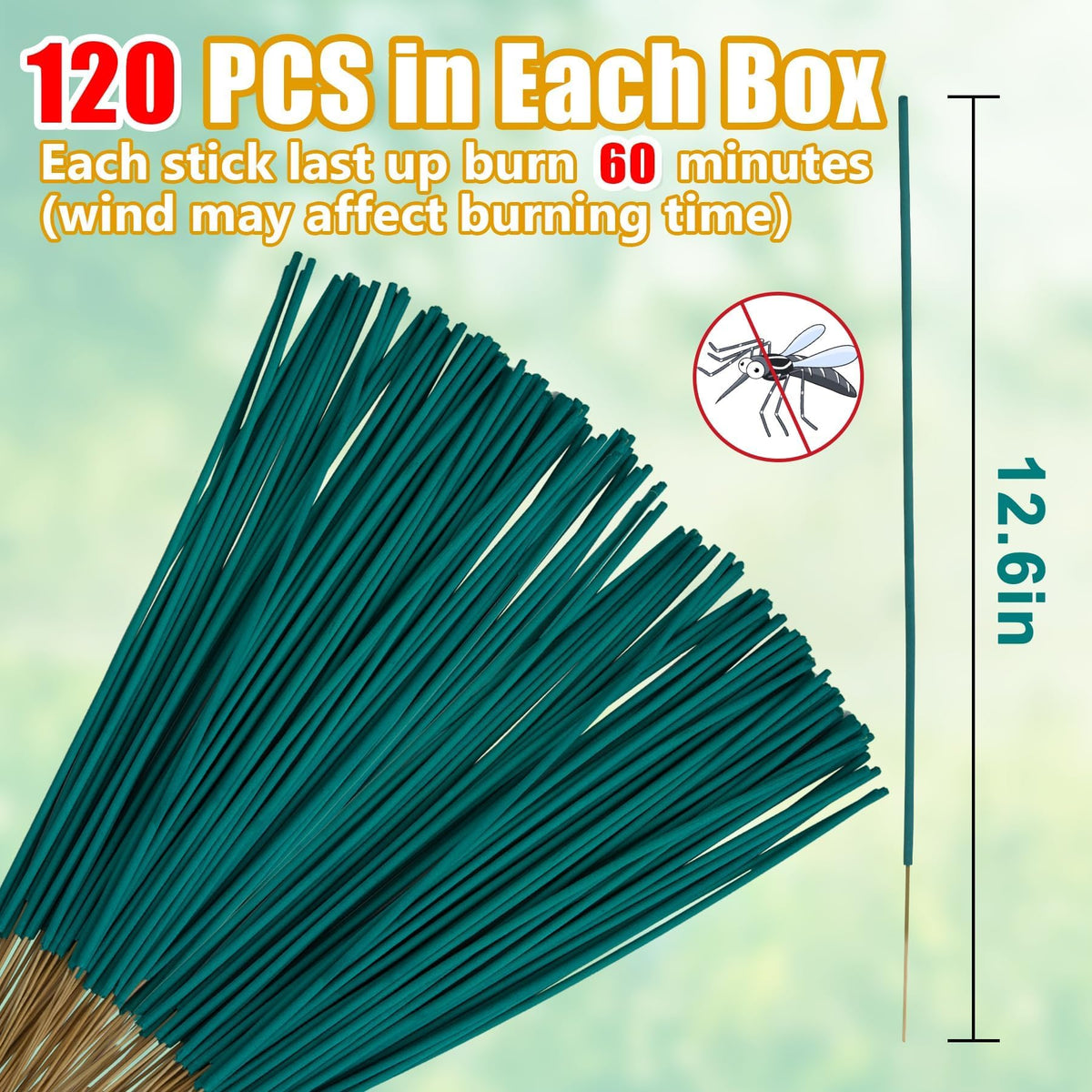 120 Pcs Citronella Oil Incense Sticks I9568