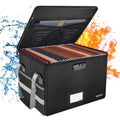 Black Fireproof Collapsible File Box with Lock L183