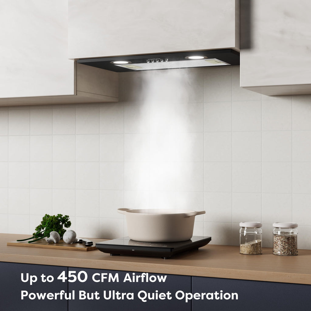 20 inch 650 CFM Black Insert Range Hood U45243
