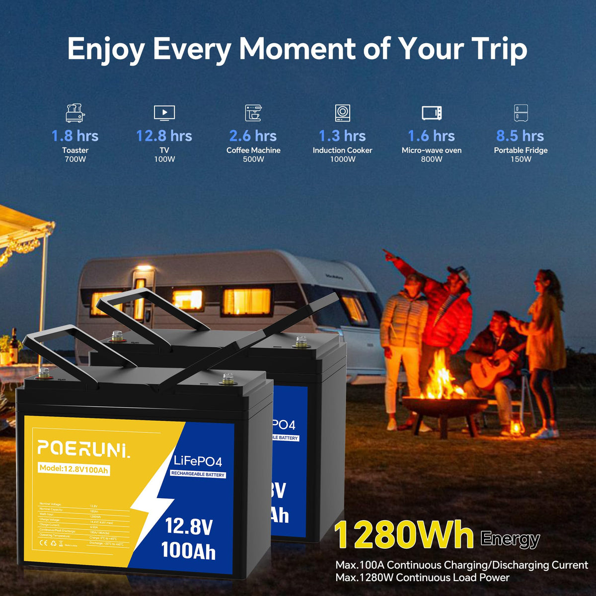 12V 100Ah LiFePO4 Battery V207858
