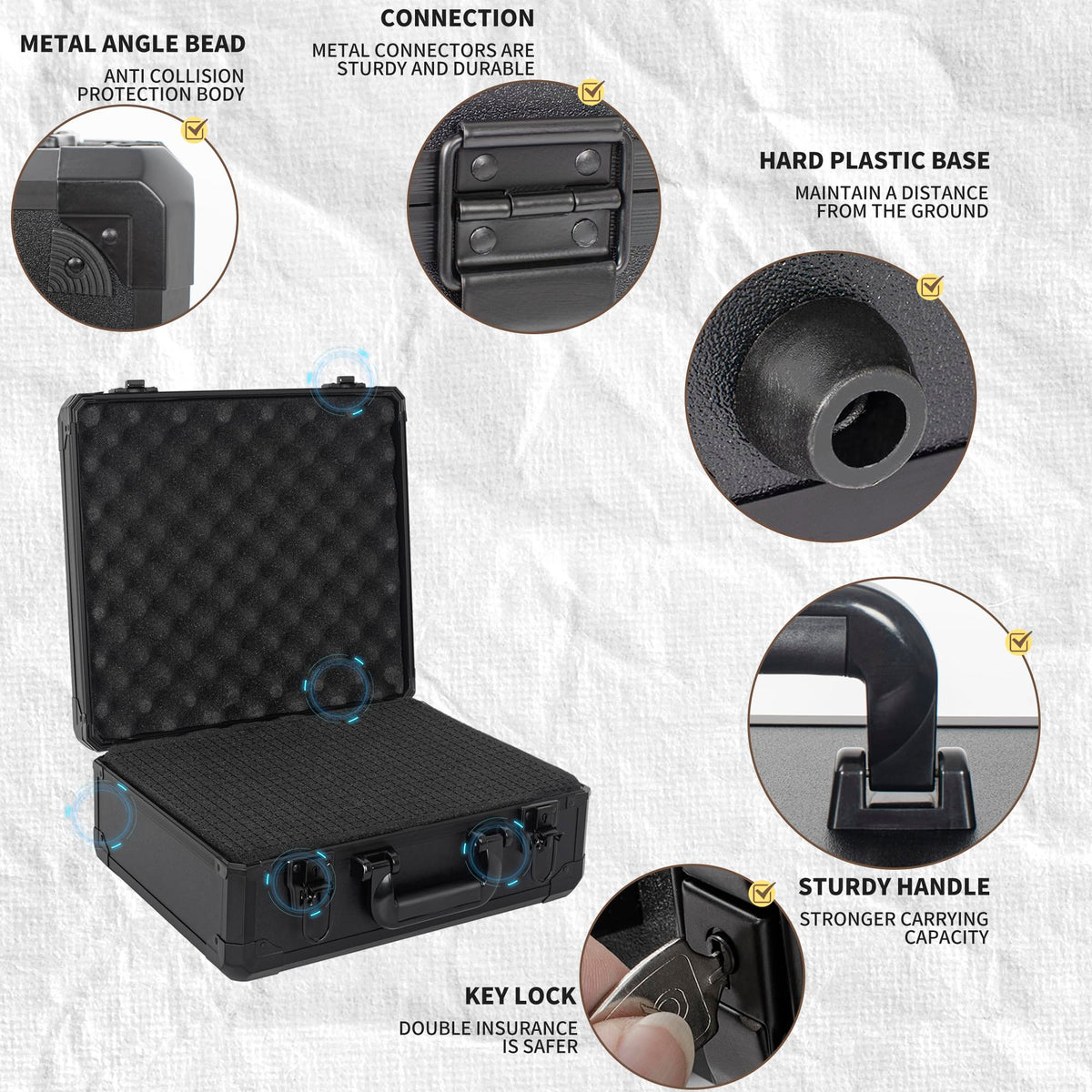 12 Inch Hard Shell Carrying Case with Pre-Diced Foam Z518