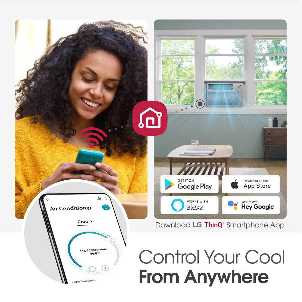 14000 BTU WiFi Enabled Window Air Conditioner White I26242